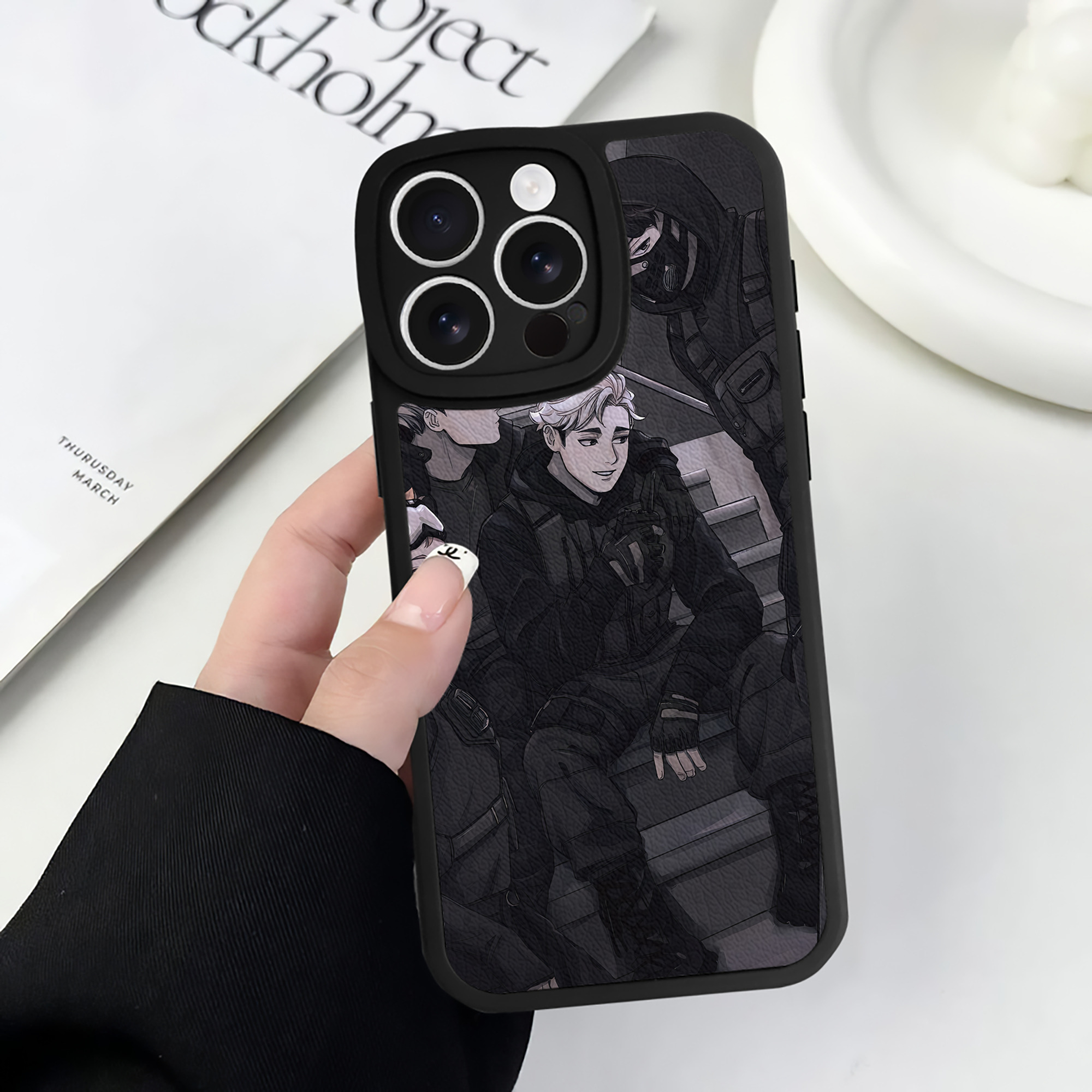 （画像用） ハイキュー!! Haikyu!! 【iPhone 16シリーズ対応】シリコンスマホケース（レザー調） 材質：シリコン
